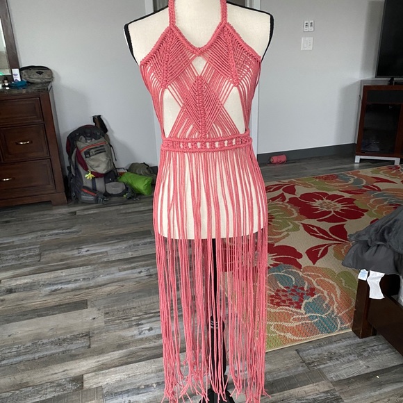 Handmade Macrame Crochet Dress - Picture 5 of 15